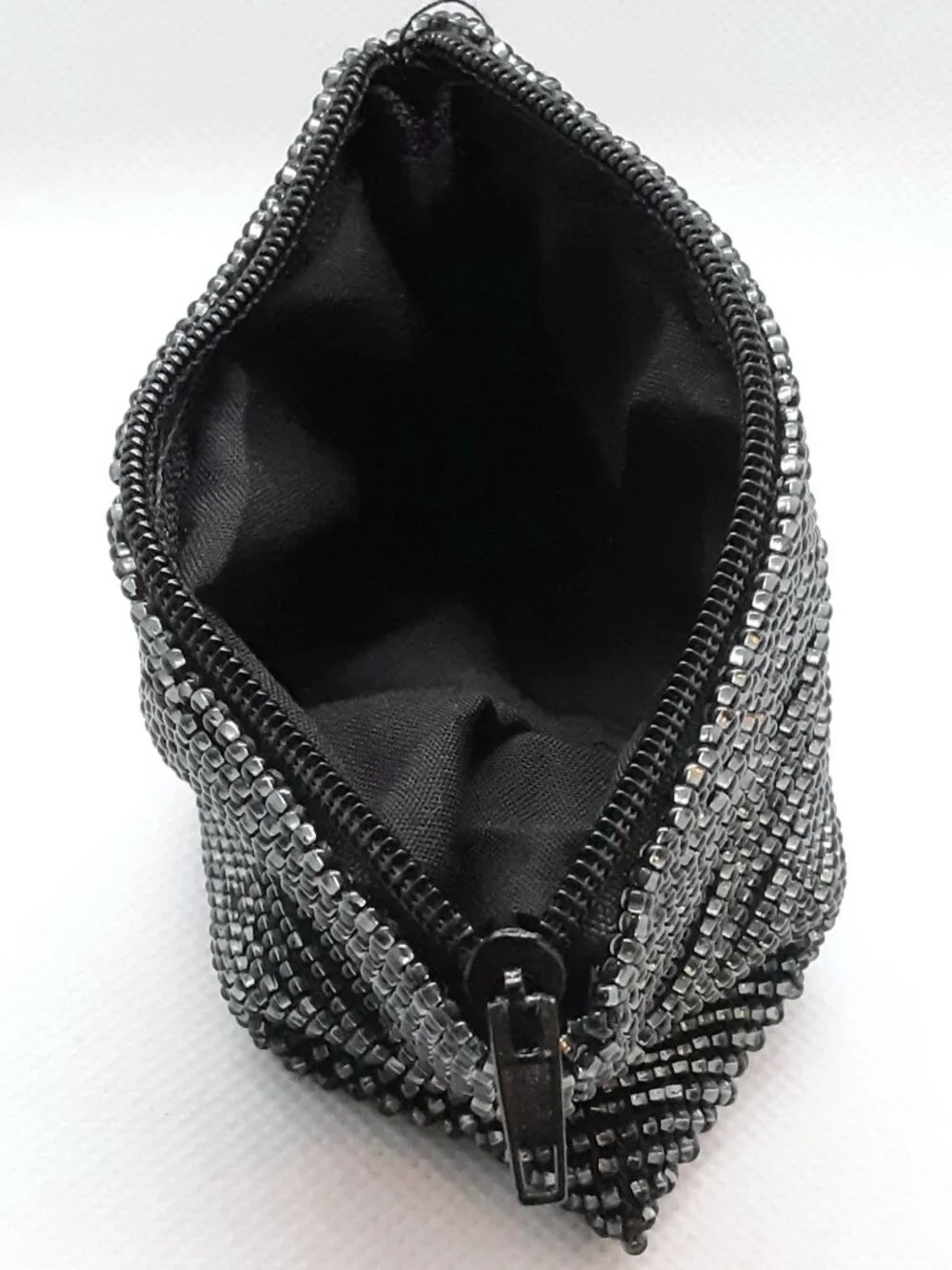 NEW zippered handmade glass beaded coin purse - Picture 4 of 9